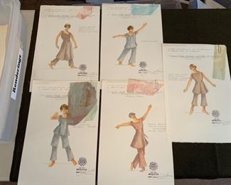 The University of Michigan Department of Dance "How the Dark Water Flows" costume renderings