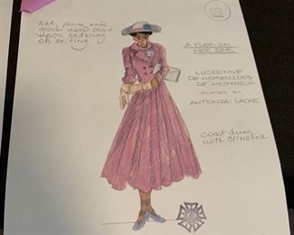 A Flea in Her Ear presented by The Hilberry Repertory Theatre costume renderings