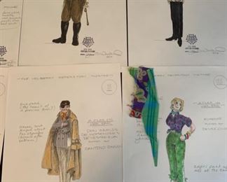 A Flea in Her Ear presented by The Hilberry Repertory Theatre costume renderings