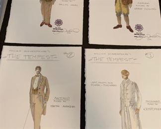 The Tempest costume renderings