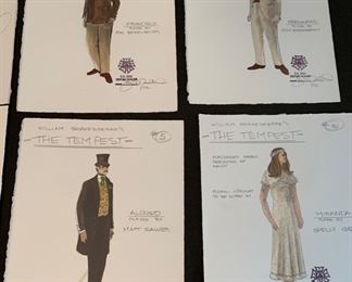 The Tempest costume renderings