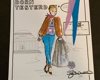 Born Yesterday theater play costume renderings