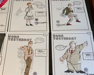 Born Yesterday theater play costume renderings