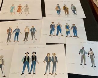 Of Mice and Men theater play costume renderings