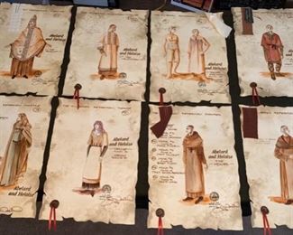 Abelard and Heloise presented by The Hilberry Repertory Theatre costume renderings