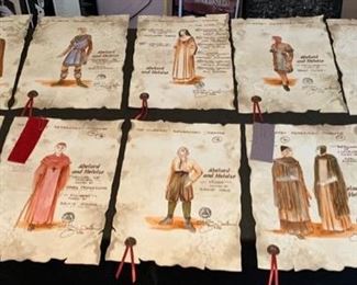 Abelard and Heloise presented by The Hilberry Repertory Theatre costume renderings