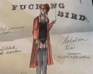 Stupid Fucking Bird theater play costume renderings