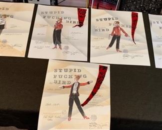 Stupid Fucking Bird theater play costume renderings