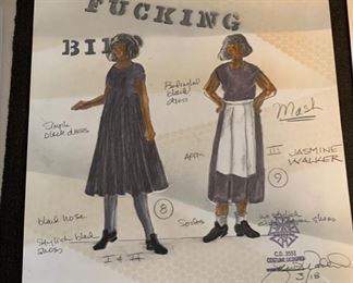 Stupid Fucking Bird theater play costume renderings