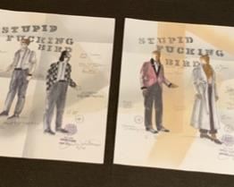 Stupid Fucking Bird theater play costume renderings