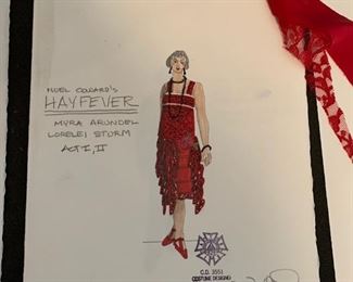 Hayfever theater play costume renderings