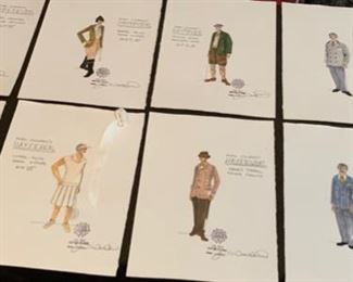 Hayfever theater play costume renderings