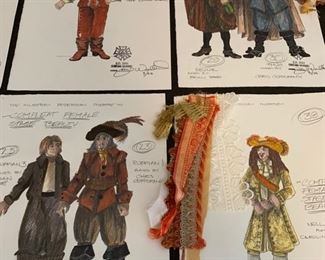 Compleat Female Stage Beauty presented by The Hilberry Repertory Theatre costume renderings