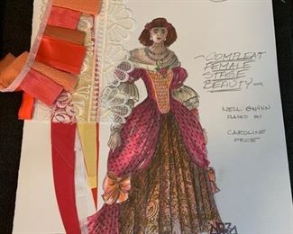 Compleat Female Stage Beauty presented by The Hilberry Repertory Theatre costume renderings