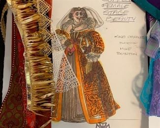 Compleat Female Stage Beauty presented by The Hilberry Repertory Theatre costume renderings