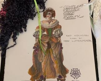 Compleat Female Stage Beauty presented by The Hilberry Repertory Theatre costume renderings