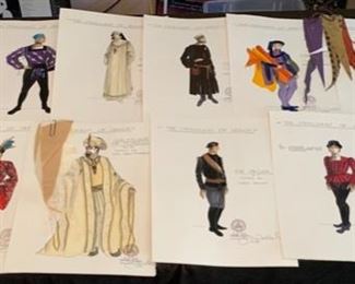 The Merchant of Venice theater play costume renderings