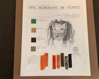 The Merchant of Venice theater play costume renderings