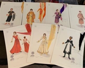 Private Lives theater play costume renderings