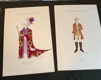 The Would Be Gentlemen theater play costume renderings