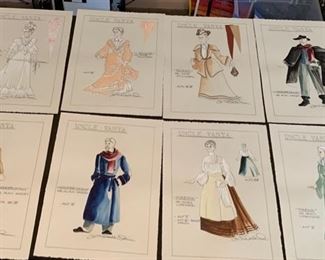 Uncle Vanya theater play costume renderings