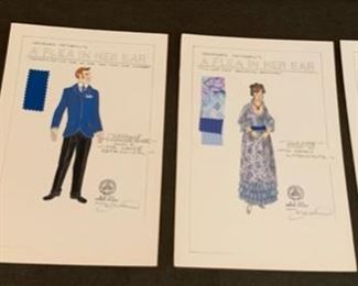 A Flea in Her Ear theater play costume renderings