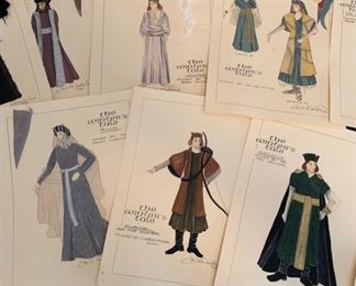 The Winter's Tale theater play costume renderings