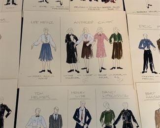 Execution of Justice theater play costume renderings