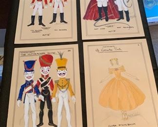 Tchaikovsky's "The Nutcracker Suite" costume renderings