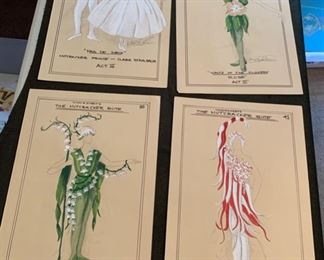Tchaikovsky's "The Nutcracker Suite" costume renderings