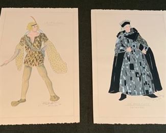 The Magic Flute theater play costume renderings