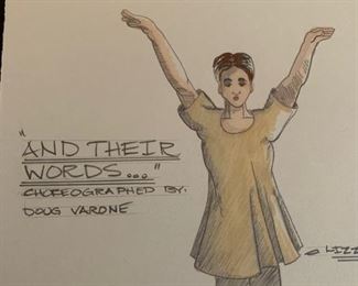 The University of Michigan Department of Dance "And Their Words" costume renderings