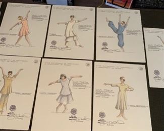 The University of Michigan Department of Dance "And Their Words" costume renderings