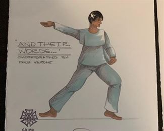 The University of Michigan Department of Dance "And Their Words" costume renderings