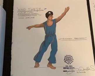 The University of Michigan Department of Dance "And Their Words" costume renderings