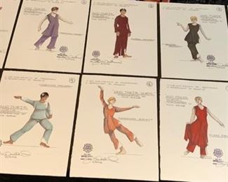 The University of Michigan Department of Dance "And Their Words" costume renderings