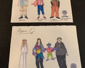 Avenue Q costume renderings