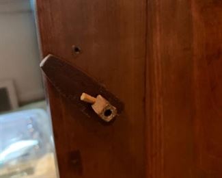 Gorgeous restored antique Shaker dry sink / kitchen hutch, handmade 1800s. This stunning piece measures 60" tall, 18" deep and 39" wide. 