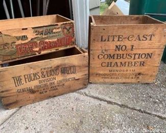 vintage wooden crate box