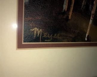 Meyes signature on canvas 
