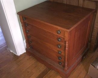 Document chest made of oak