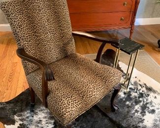 Vintage Leopard Print Armchair