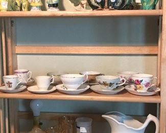 Tea cups and saucers figurines