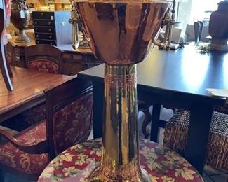 large copper and brass serving piece