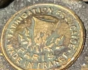 Name plate on the base of the lamp