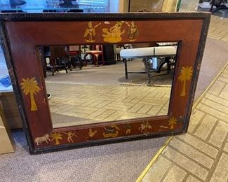 Asian decorated mirror