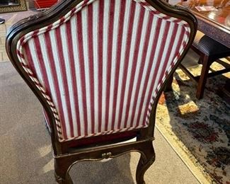 Back of one of the E.J. Victor dining chairs