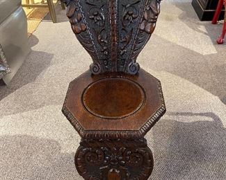 Italian Renaissance Sgabello chair that was supposedly from a museum