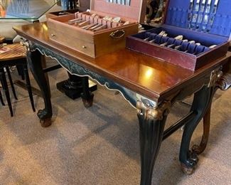 Baker Furniture Chinese Chippendale console table. It is absolutely beautiful! It will be 50% off if available on Sunday.
