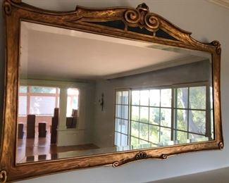 Swedish design, early 20th C, double bevel, 14k gold frame. 33.5w x 32.75h, $400 reduced to $300